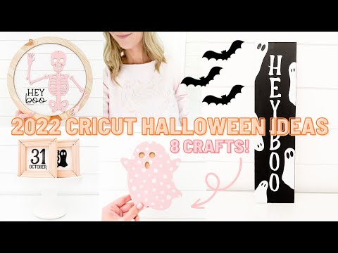 2022 Cricut Halloween Craft Ideas | Reverse Canvas, Trick Or Treat Bags, Home Decor + More!