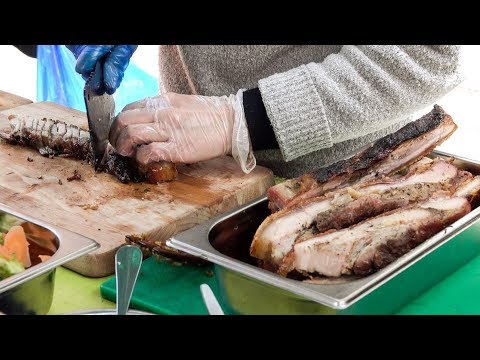 Chinese Street Food in London. Pork Belly and Crispy Duck on the Road