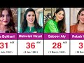 Pakistani Actress Name And Age Pakistani Actress Age Pakistani Aged Actress Name