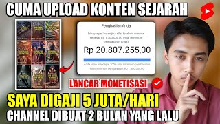 Download lagu Begini Cara Saya Digaji 5 Juta/Hari dari Bikin Konten Cerita Sejarah di Shorts - Tutorial Youtube mp3