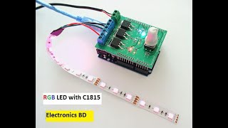 RGB LED chaser with transistor C1815 || rgb led strip controller diy || ...