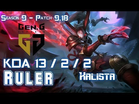Gen Ruler KALISTA vs EZREAL ADC - Patch 9.18 KR Ranked