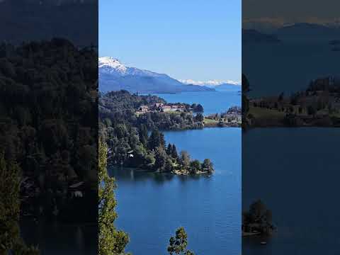 Punto panorámico de los lagos Moreno y Nahuel Huapi y el hotel Llao Llao, Río Negro, Argentina