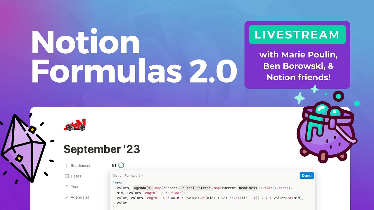 Notion Formulas 2.0 - Live Chat with Notion's Formula Engineers + Demos!