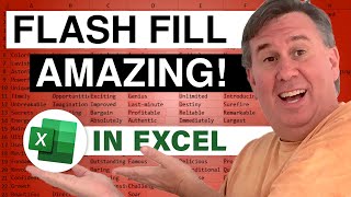 Excel Flash Fill Wonder - Transform Data in Seconds - Episode 2041