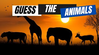 Guess the Animals Game by their silhouette | Guess the Animals game for toddlers and preschoolers
