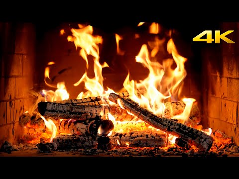 🔥 Fireplace Nights (NO MUSIC) with Crackling Logs & Burning Fire Sounds for Eveningfor Deep Focus