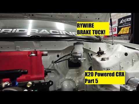 Rywire K20 Powered CRX Build Ep 5 Brake Line Tuck!