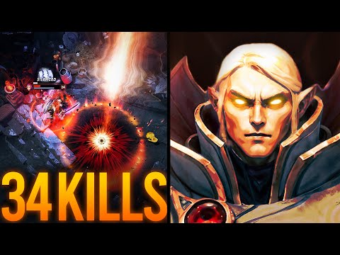 INSANE 34 KILLS!! Invoker vs Sniper Mid – Epic Gameplay | Dota 2 Invoker