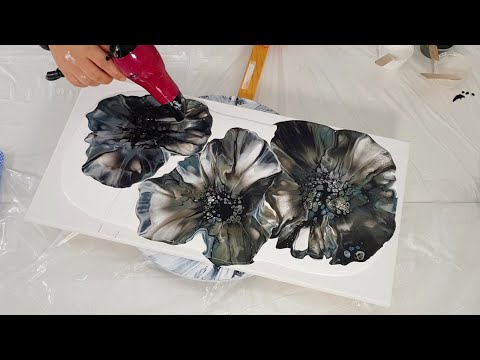 GORGEOUS!! Deconstructed Bloom - Bloom Technique - Acrylic Pour