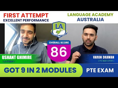 Ushant got 8.5 Each in PTE | 90 in Speaking | Know his Strategies | Language Academy PTE NAATI IELTS