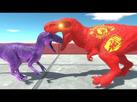 Manchester United T-Rex Death Run - Animal Revolt Battle Simulator