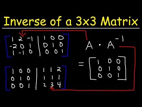 Part of a video titled Inverse of a 3x3 Matrix - YouTube