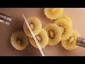 ASMR Satisfying Golden Kiwi Cutting Sounds
