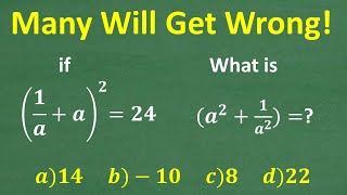 SAT/ACT Math type question MOST WILL GET WRONG!