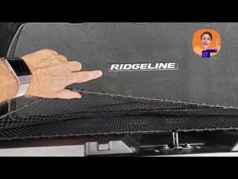 2022 Honda Ridgeline in trunk cargo net installation.