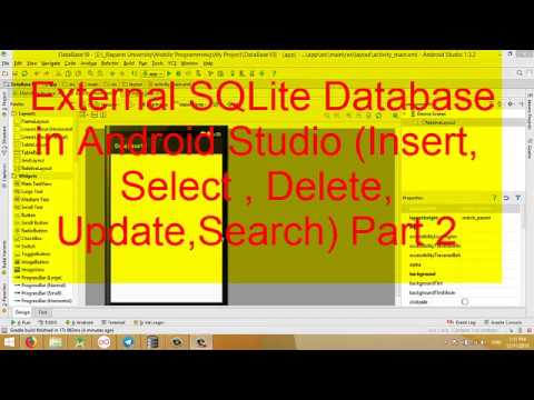 External Sqlite Database Android Studio Database Table Insert Delete Update Part 2