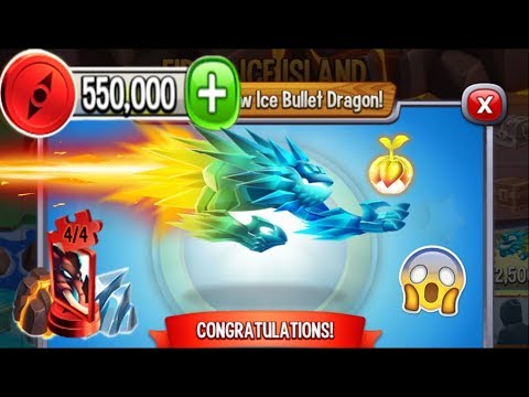 Dragon City - Ice Bullet Dragon [Fire & Ice Island | Completed 2018]