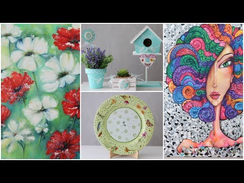 ManosalaObraTv 2018 Programa 82 - Pintar Cuadros - Pintura sobre Porcelana - Mixed Media