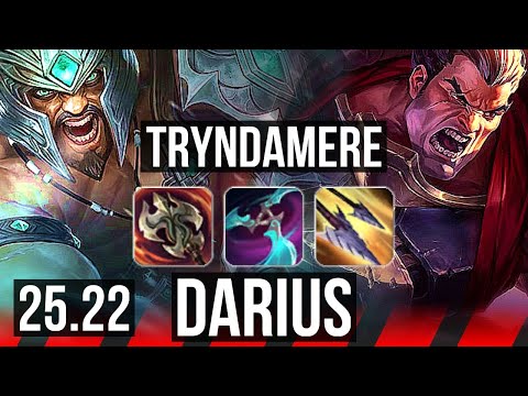 TRYNDAMERE vs DARIUS (TOP) | 8/1/4, Dominating | EUW Master | 25.22