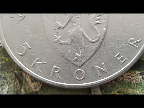 6 818 000 Medals Coin OLAV V KING OF NORWAY Royal Norwegian Mint Den Kongelige Mynt, 5 kroner 1979