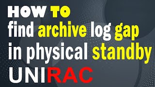 How to find archive log gap in physical standby database dataguard || log gap || Oracle Database
