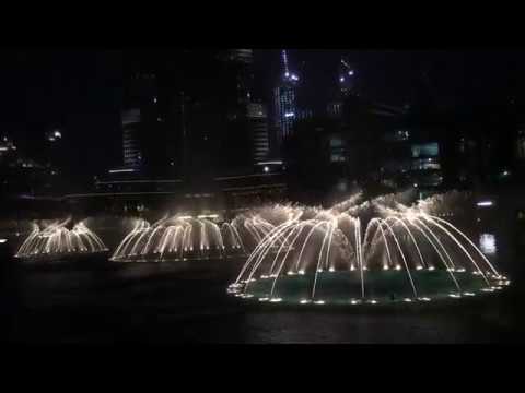 Dubai Fountain show on Enrique Iglesias song Hero