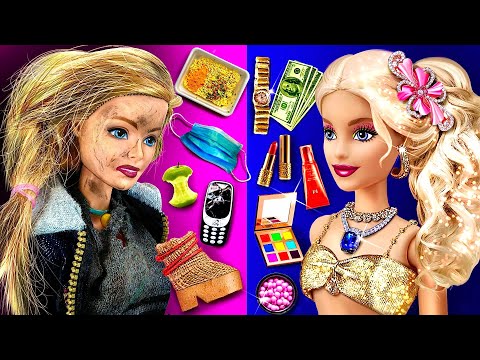 16 Rich vs Poor Barbie DIYs / Doll Transformation
