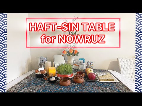 Setting up Haft-Sin Table for Nowruz