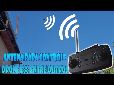 Coloquei uma ANTENA no CONTROLE do DRONE E88 e aumentei a distancia de VOO!!!