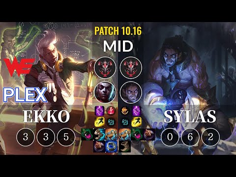 WE Plex Ekko vs Sylas Mid - KR Patch 10.16