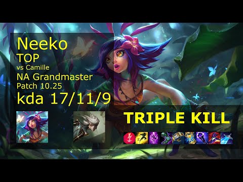 Neeko vs Camille Top - NA Grandmaster 17/11/9 Patch 10.25 Gameplay