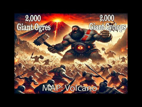 2,000 Giant Ogres vs 2,000 Giant Cyclops - Epic War of Monsters | UEBS