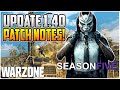 NEW Update 1.40 PATCH NOTES! New Weapons, POIs, Perks & More In Warzone Season 5