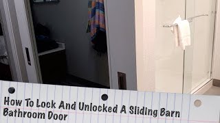 How To Lock And Unlocked A Sliding Mirror  Barn Bathroom Door / New Hotel Modern Bathroom