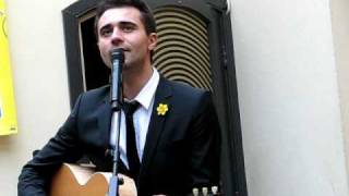 Darius Campbell performing an acoustic version of Colourblind