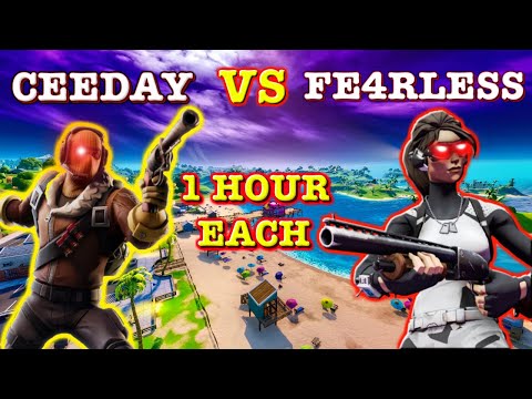 1 Hour of Ceeday *VS* 1 Hour of Fe4RLess (Fortnite Edition ...