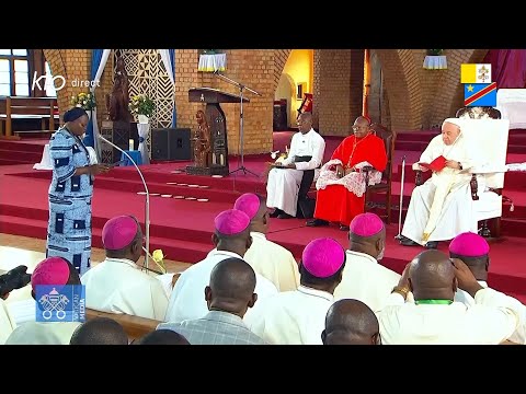 Rencontre de prière du pape François avec le corps religieux de République démocratique du Congo