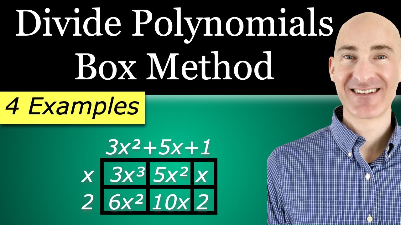 Polynomial Long Division: The Box Method (Area Model)