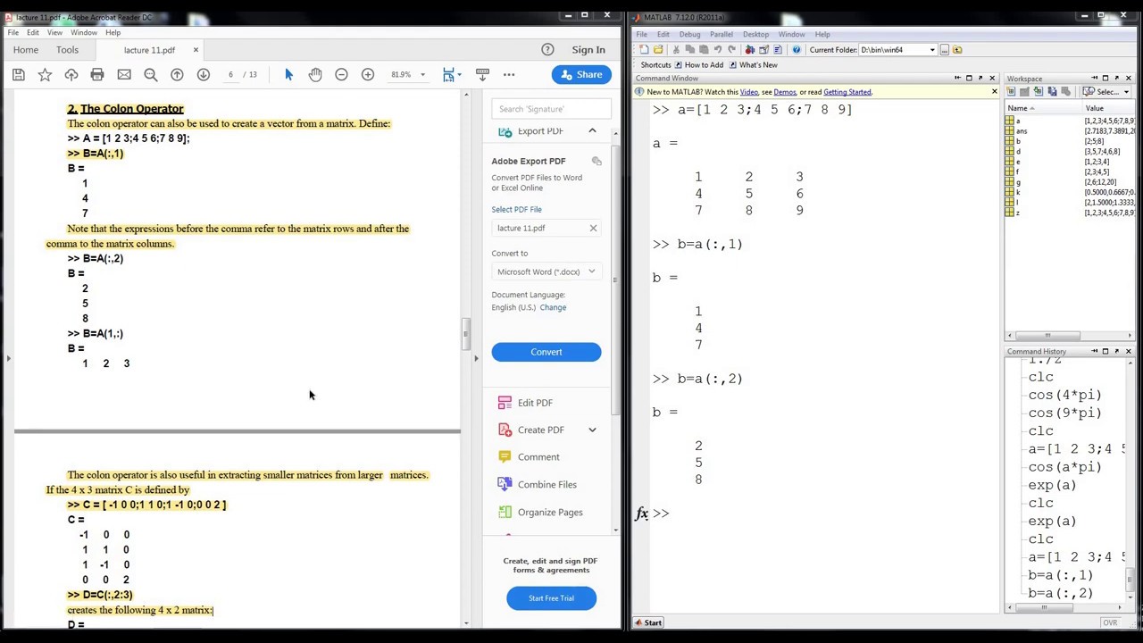 Computer Programming 2\Matlab : Lecture 5