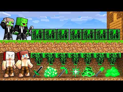 POOR JJ Family Robbed HACKER Mikey Family in Minecraft (Maizen)