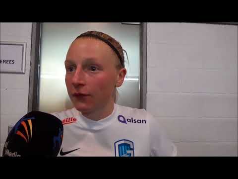 20171215 Interview met Silke Leynen speelsters van KRC Genk Ladies na het 2 0 verlies bij RSC Anderl