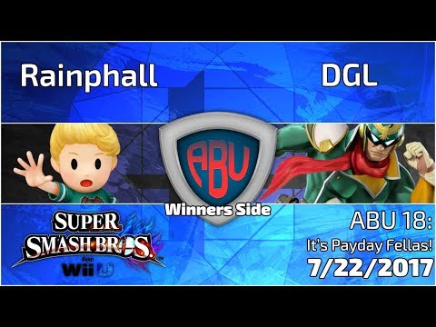 ABU 18: Rainphall (Lucas) vs. DGL (Falcon, GnW) - SSB4 Singles Winners Side