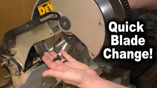 How to Change Blade on Miter Saw | Dewalt Model DW705