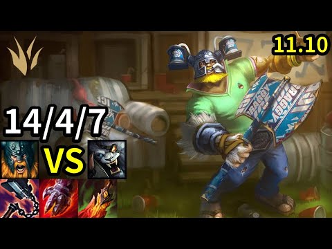 Olaf Jungle vs Rengar - KR Master | Patch 11.10