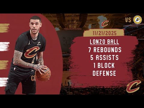 Lonzo Ball Highlights vs Pacers | 7 REB, 5 AST, 1 BLK | November 21, 2025