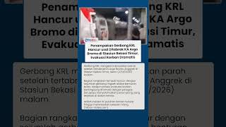 Penampakan Gerbong KRL Hancur usai Ditabrak KA Agro di Stasiun Bekasi, Evakuasi Korban Dramatis