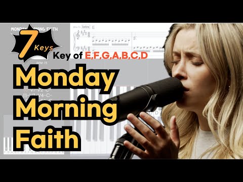 Monday Morning Faith -SEU Worship, Chelsea PlankㅣKey of E,F,G,A,B,C,D | Piano coverㅣPiano Tutorials