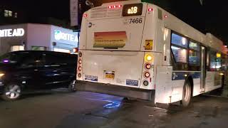2015 New Flyer XD40 7466 on the Q18 (Busfanning news in description)