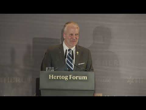 Sen%2E%20Dan%20Sullivan%20%28R%2DAlaska%29%20speaks%20at%20the%20Hertog%20Forum%20in%20Israel%20%2D%20February%2017%2C%202025